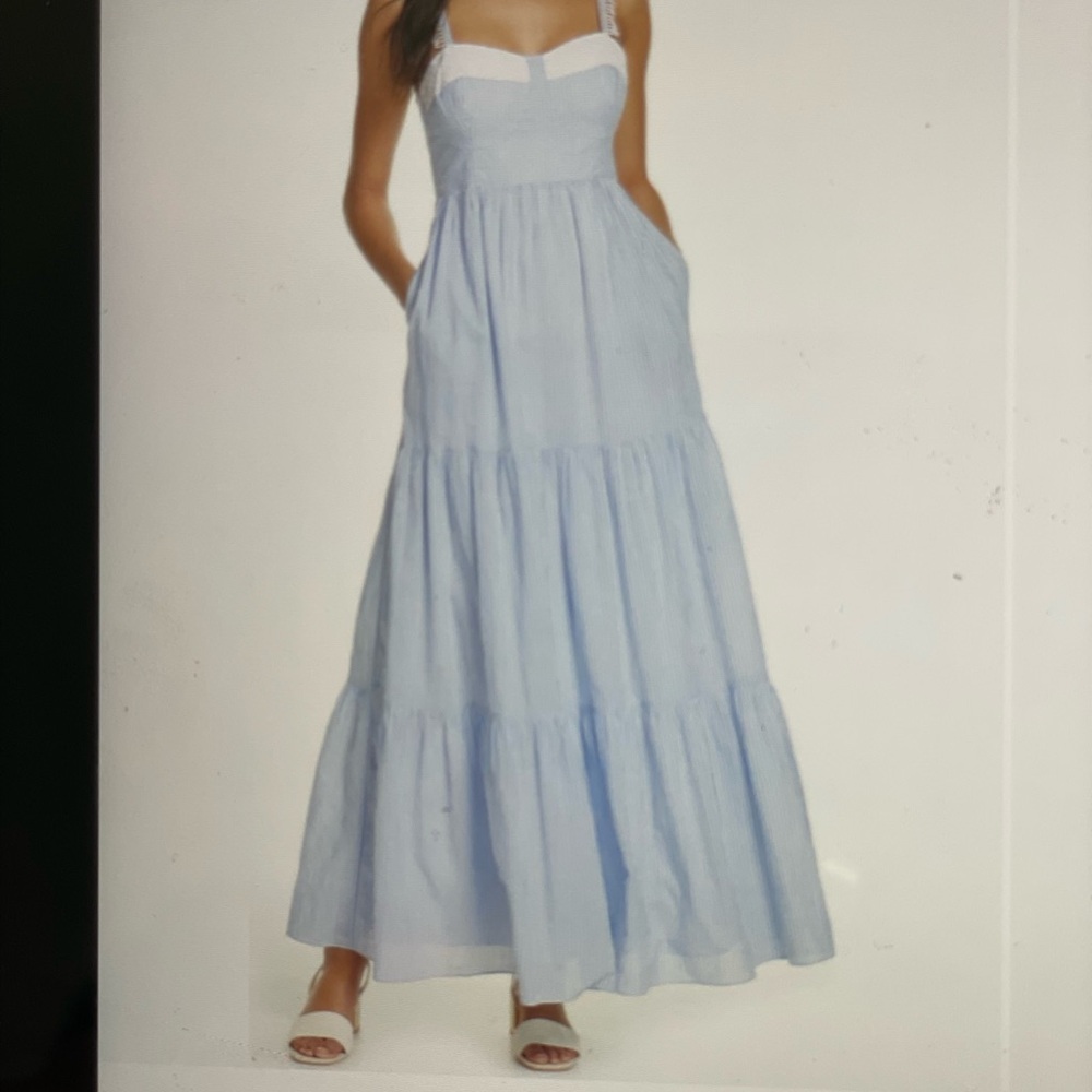 Lilly Pulitzer Blue White Stripe Jasmyn Dress NWOT